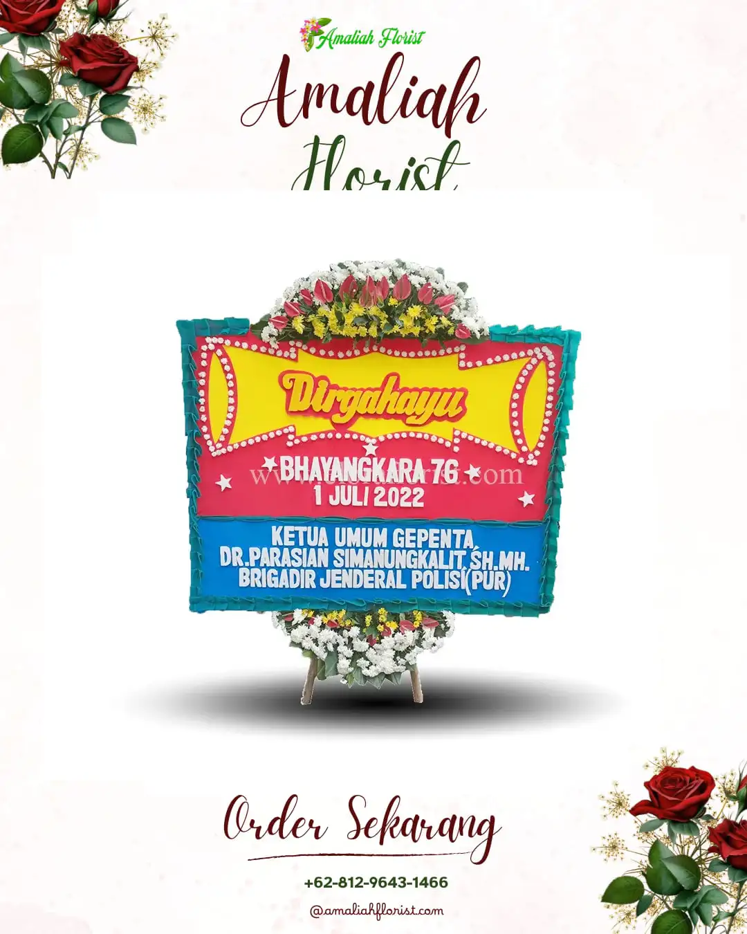 Papan Bunga HUT Ulang Tahun Indragiri Hilir